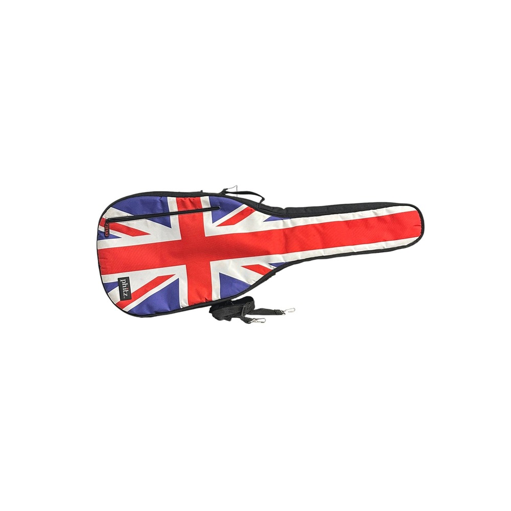 Phitz Union Jack Padded Guitar Gig Bag Backpack Case 38" Rare Great Condition